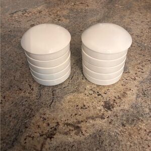 Set of 2 Porcelain Ceramic Paint Palette 5 Layer Watercolor Gouache Acrylics